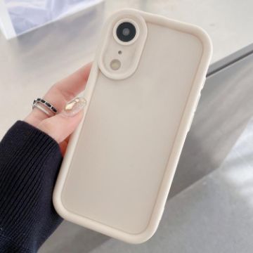 iPhone XR Shockproof Frosted TPU Case with Precise Hole - White - 1