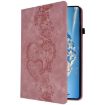 iPad Pro 13 2024 Pink Love Hearts Embossed Leather Tablet Case - 2