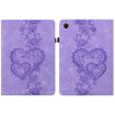 Samsung Galaxy Tab A8 10.5 2021 Love Hearts Leather Case - Purple - 1