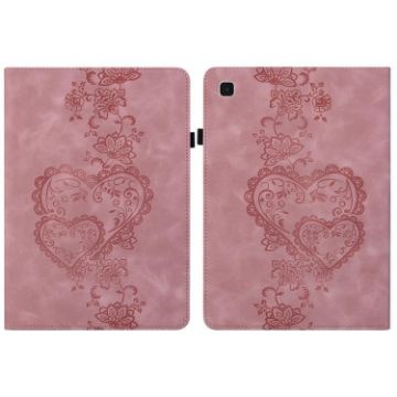 Samsung Galaxy Tab A 9.7 T550 Pink Love Hearts Leather Tablet Case - 1