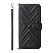 OPPO A5x 5G/4G Leather Phone Case with 6-Card Slots & Wrist Strap (Black) - 2