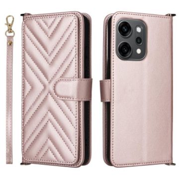 OPPO Reno14 Pro 5G Leather Phone Case with 6-Card Slots & Wrist Strap - 1
