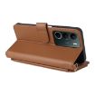 Realme C71 4G Leather Phone Case with 6-Card Slots & Wrist Strap (Brown) - 7