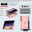 Samsung Galaxy Tab S10+/S9+ Armor Bolt Silicone Hybrid Case Rose Gold - 3