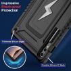 Samsung Galaxy Tab S10+/S9+ Armor Bolt Silicone Hybrid PC Case (Black) - 3
