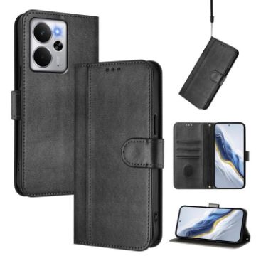 Realme 14 5G/14T 5G Retro Leather Phone Case - Black - 1
