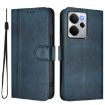 Realme 14 5G/14T 5G Retro Leather Phone Case - Dark Blue - 2