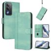 OPPO A5 5G Retro Leather Phone Case, Mint - Global Line Splicing Buckle - 1