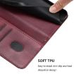 OPPO A5 5G Retro Leather Phone Case, Wine Red, Global Line Splicing - 6