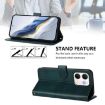 OPPO A5x 5G/4G Retro Leather Phone Case - Dark Green Splicing Buckle - 3