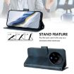Xiaomi 14 Ultra 5G Retro Leather Phone Case - Dark Blue Splicing Buckle - 3