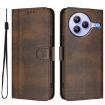 Xiaomi Civi 5 Pro 5G Retro Leather Phone Case, Brown, Line Splicing - 2