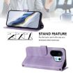 Vivo S30 Pro Mini Retro Leather Phone Case, Purple, Line Splicing Buckle - 3