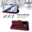 Vivo S30 Retro Leather Phone Case, Wine Red, Line Splicing Buckle - 3