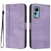 Ulefone Note 14 Retro Leather Phone Case, Purple, Line Splicing Buckle - 2