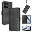 Ulefone Note 16 Pro Retro Leather Phone Case - Black, Line Splicing Buckle - 1