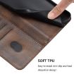 Ulefone Note 16 Pro Retro Leather Phone Case, Brown, Line Splicing Buckle - 6