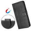 Ulefone Note 17 Pro Retro Leather Phone Case - Black, Line Splicing Buckle - 5