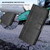 Ulefone Note 17 Pro Retro Leather Phone Case - Black, Line Splicing Buckle - 7