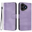 Ulefone Note 19 Retro Leather Phone Case, Purple, Line Splicing Buckle - 2