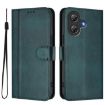 Ulefone Note 21 Retro Leather Phone Case, Dark Green, Line Splicing Buckle - 2