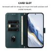 Ulefone Note 21 Retro Leather Phone Case, Dark Green, Line Splicing Buckle - 3