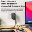 Yesido YC95 PD100W GaN Fast Charger, 2 USB-C & USB-A, UK Plug, Black - 5