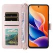 TCL 605/60 SE Pink Leather Phone Case with 6-Card Slots & Wrist Strap - 4