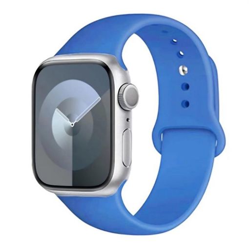 Blue Silicone Sports Watch Band for Apple Watch 42mm/41mm/40mm/38mm - 1