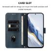 Huawei nova 14 Retro Leather Phone Case, Line Splicing Buckle, Dark Blue - 3