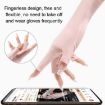 Ladies Half Finger Ice Silk Sunscreen Gloves, Linked Finger, Pink - 5