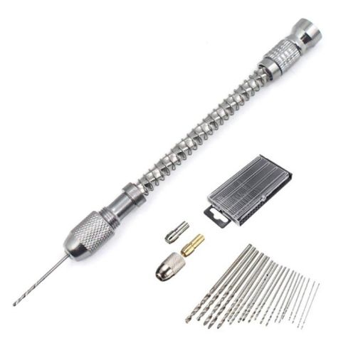 HIAIM Punch Semi-Automatic Hand Drill Set with 20 Twist Drill Bits - 1