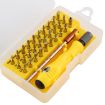 32-in-1 CRV Steel Mobile Phone Repair Tool Set - Yellow Screwdriver Kit - 3