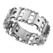 Multifunctional Stainless Steel Outdoor Survival Bracelet for Men - Silver - 2
