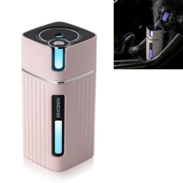 Portable Pink USB Humidifier & Air Purifier for Office, Home, Car - Mute - 1