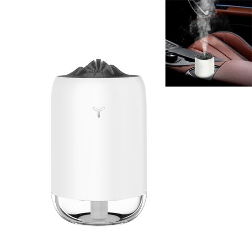 Portable Car Humidifier & Night Light USB Aroma Diffuser - Pearl White - 1