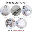 Purple Lazy Sofa Bean Bag Chair Fabric Cover, 70x80cm Size - 6
