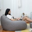 Purple Lazy Sofa Bean Bag Chair Fabric Cover, 70x80cm Size - 7