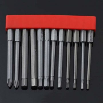 12 PCS Magnetic S2 Alloy Steel Electric Screwdriver Bit Set, Spec: 8 - 1