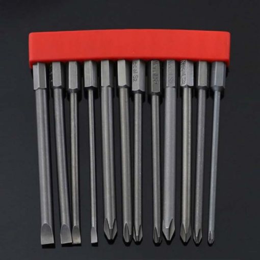 12 PCS Magnetic S2 Alloy Steel Electric Screwdriver Bit Set, Spec: 11 - 1