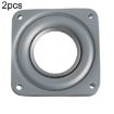 3" Hollow Square Dining Table Turntable Hardware - 2pcs Set - 1