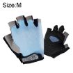 Unisex Fitness Gloves - Gym, Cycling, Yoga, Antiskid, Half Finger, M, Blue - 1