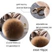 Green Fur Pom Keychains - Fake Rabbit Fur Ball Keychain - 2