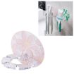 Pink Plastic Toothbrush Holder & Toothpaste Dispenser Storage - 1