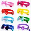 Yellow Adjustable Bow Knot Bell Collar for Cats and Dogs - Pet Supplies - 3