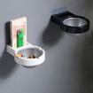 Wall-mounted Split Ashtray - Creative Personality Bathroom Accessory (White) - 8