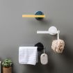 Black T-shaped Wall-mounted Bathroom Towel Rack Bar - 8