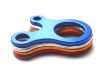 10 PCS Tent Cord Fastener Carabiner Hook Hanger Tightener Buckles Silver - 4