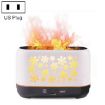 3D Simulation Flame Incense Humidifier - White, US Plug - 1