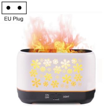 3D Simulation Flame Incense Humidifier - White, EU Plug - 1